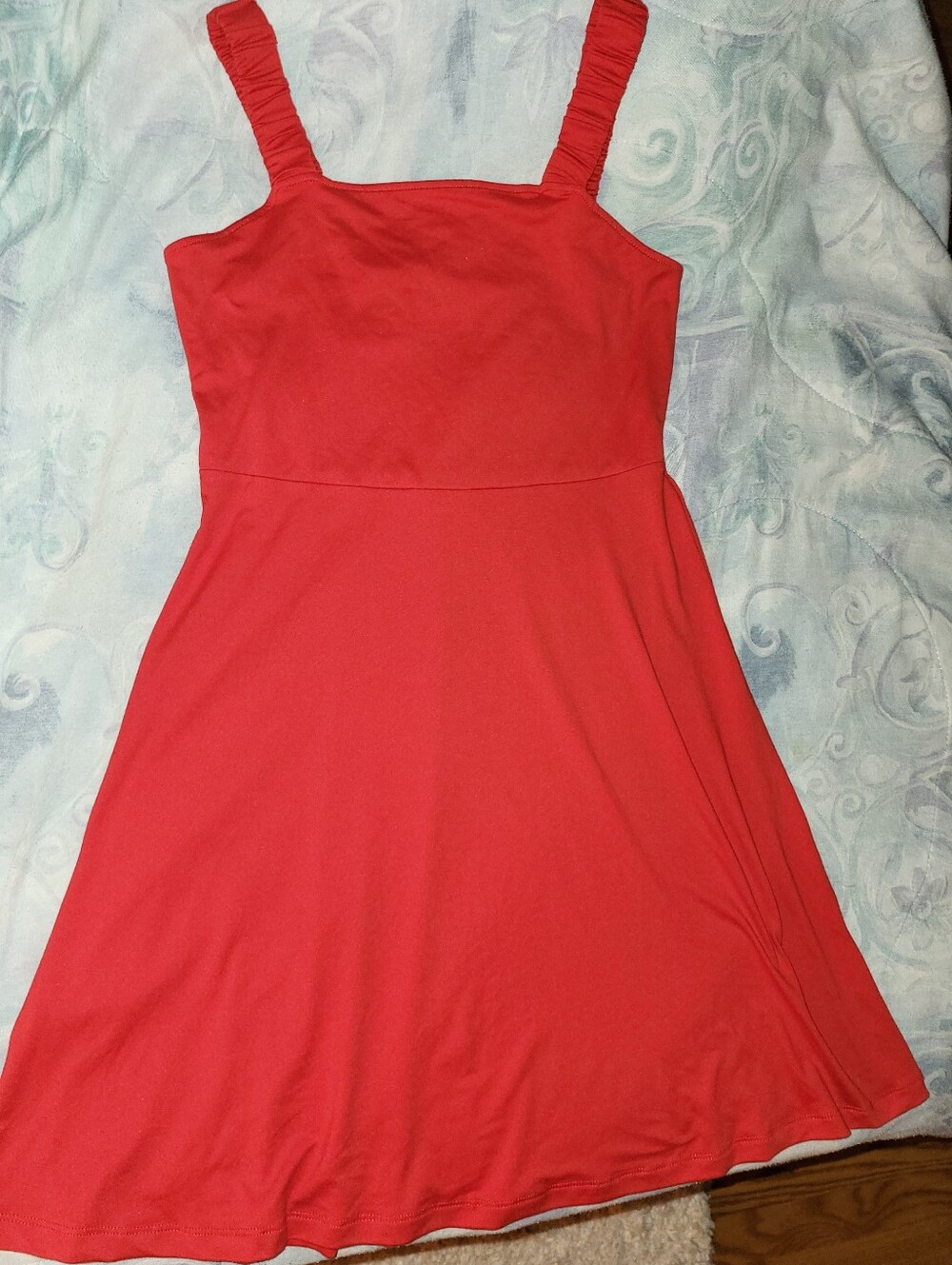 SO Red Mini Sundress with Ruched Straps NWOT, Size S